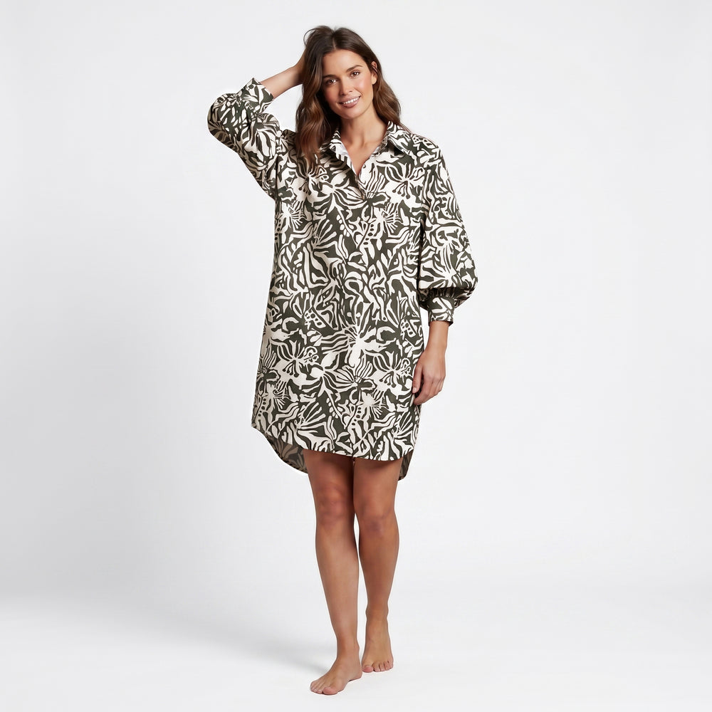 Women's Flower Beach Cover-Up | Green