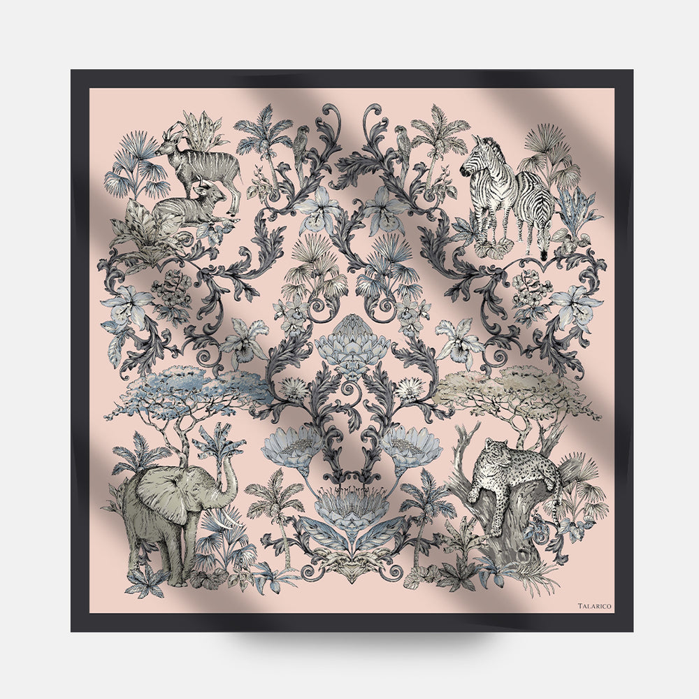 Foulard In Seta Twill 90 Tsavo Tales