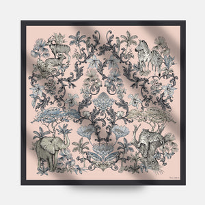 Foulard In Seta Twill 90 Tsavo Tales