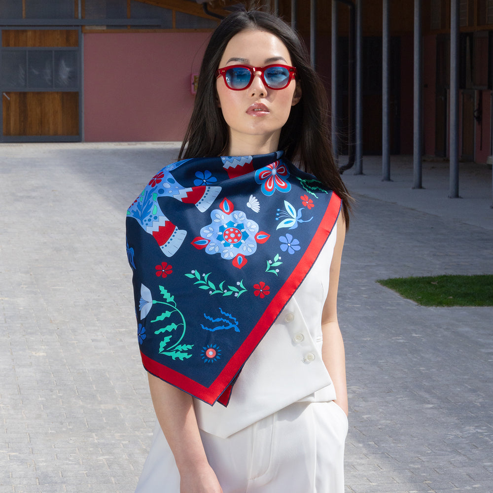 90 Twill Silk Scarf Soffio D'Oriente