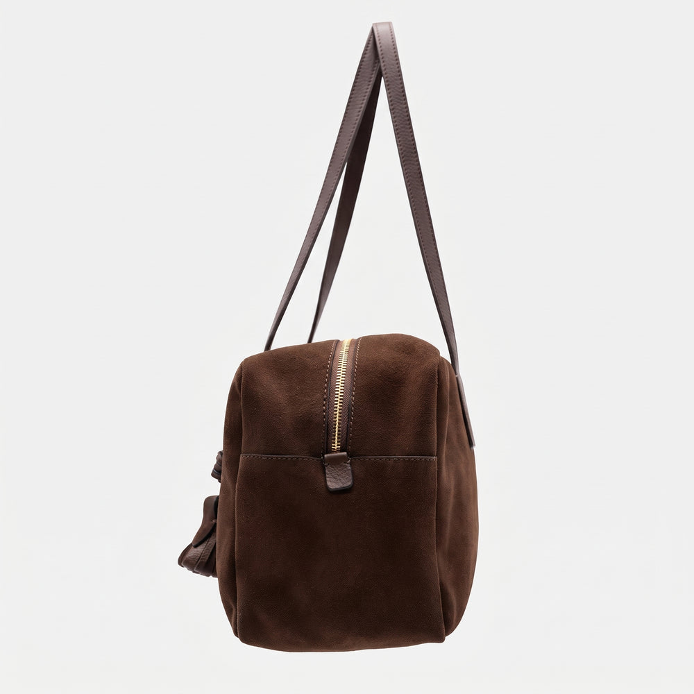 Borsa Bauletto Talarico in Camoscio Marrone