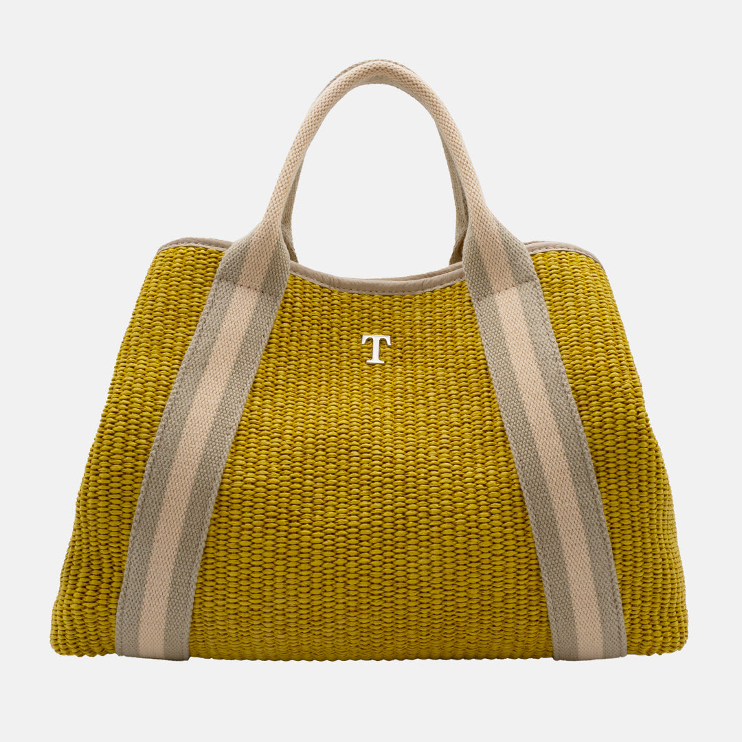 Salina Raffia Tote Bag Yellow