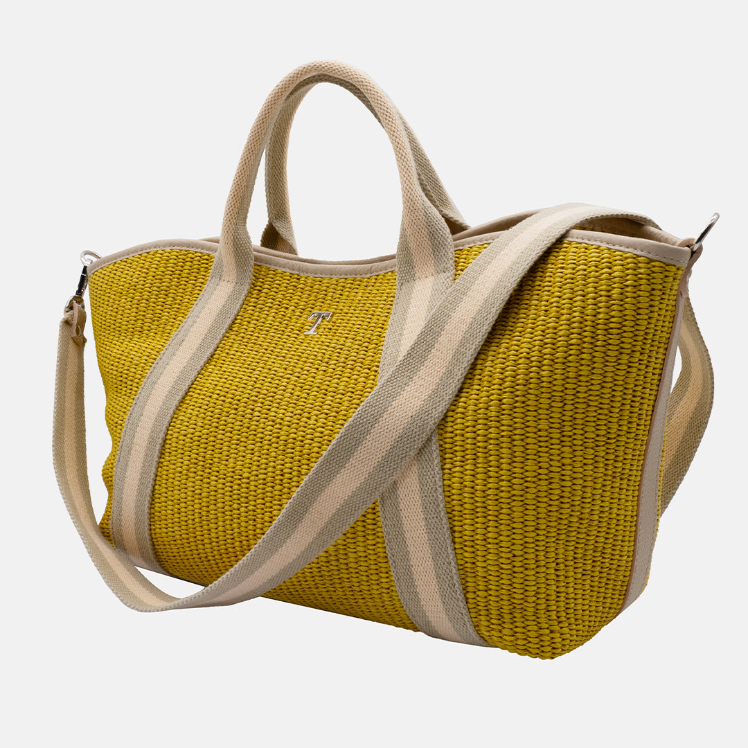 Salina Raffia Tote Bag Yellow
