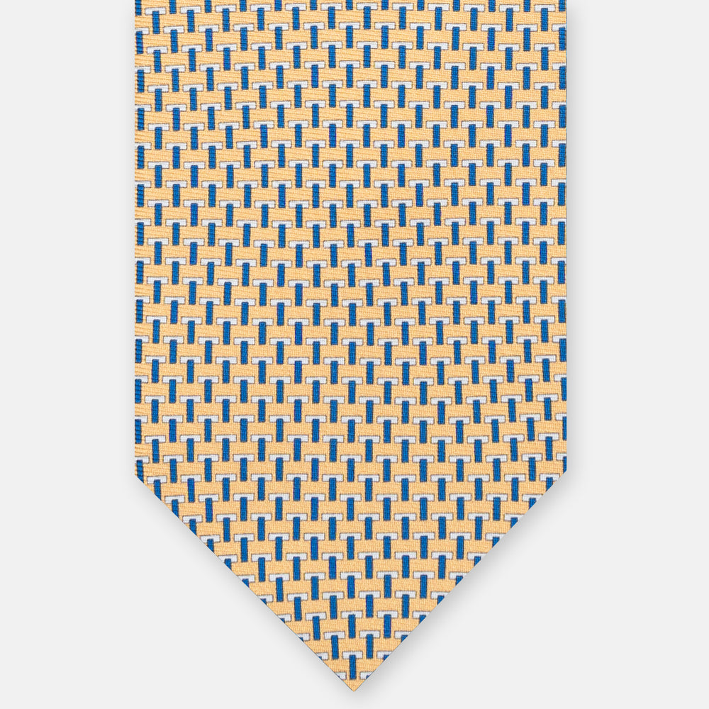 3-Fold Silk Ties T Iconica Yellow Blue