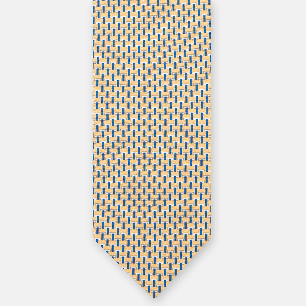 3-Fold Silk Ties T Iconica Yellow Blue