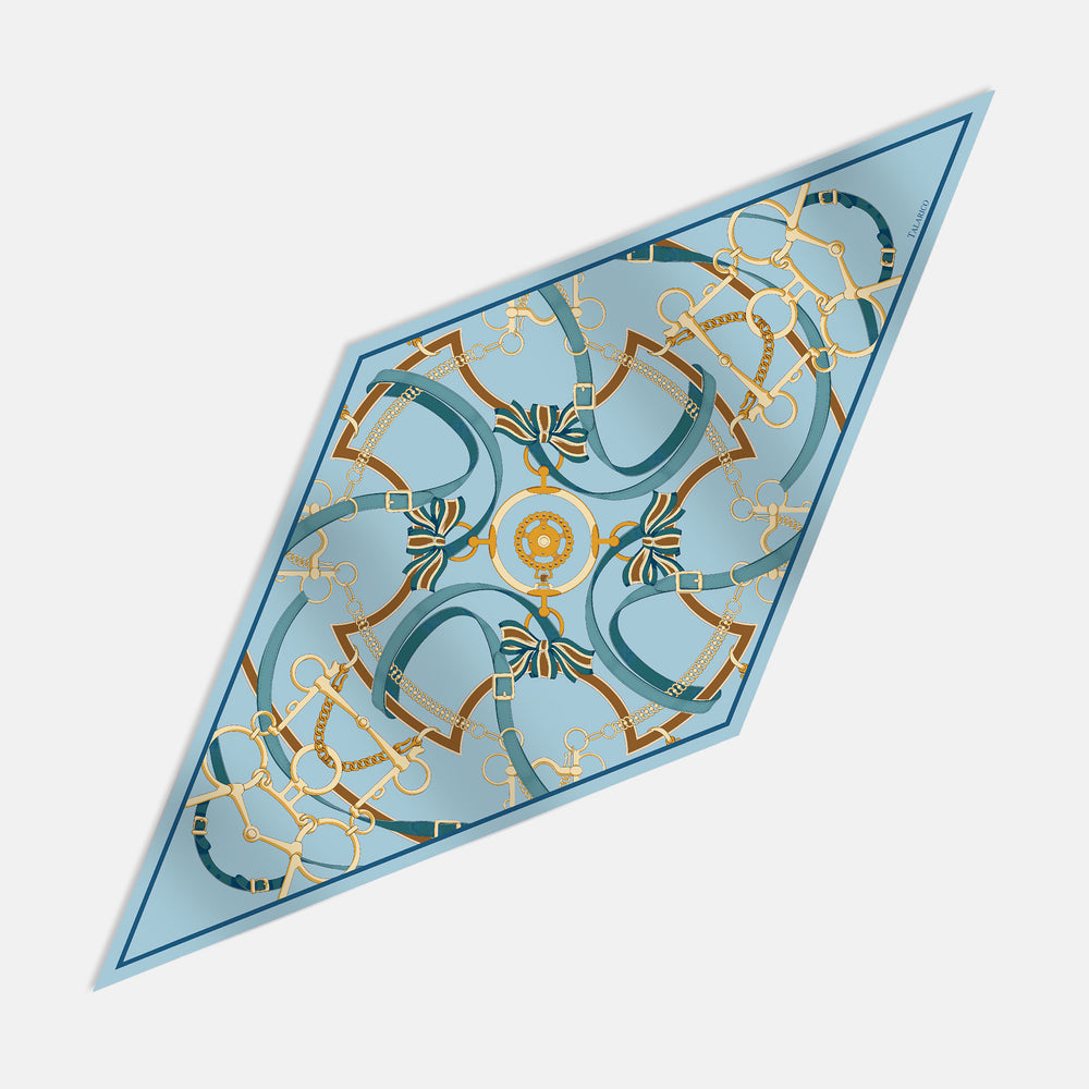 Heritage Ride Silk Twill Rhombus Scarf