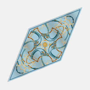 Heritage Ride Silk Twill Rhombus Scarf