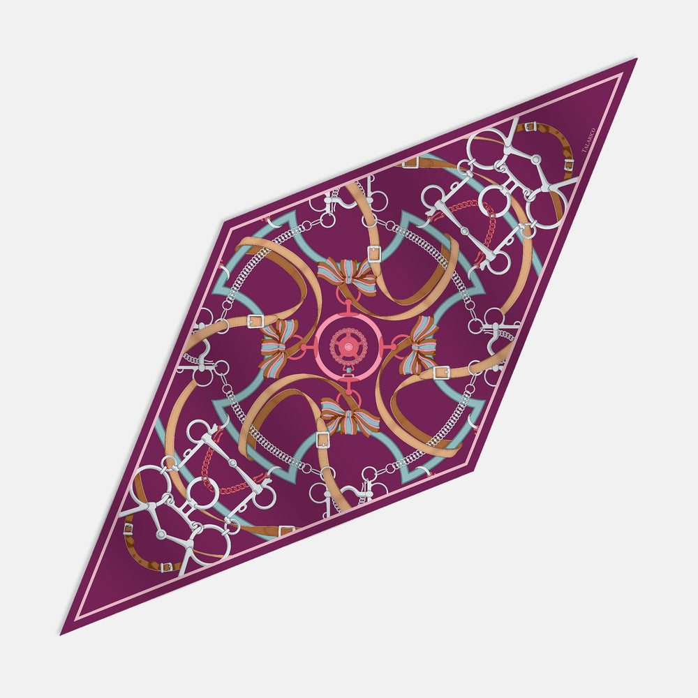 Heritage Ride Silk Twill Rhombus Scarf