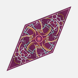 Heritage Ride Silk Twill Rhombus Scarf