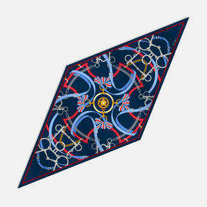 Heritage Ride Silk Twill Rhombus Scarf