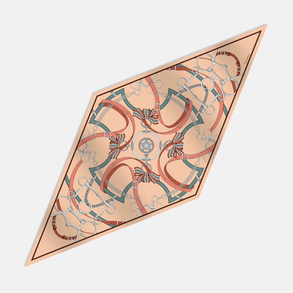 Heritage Ride Silk Twill Rhombus Scarf