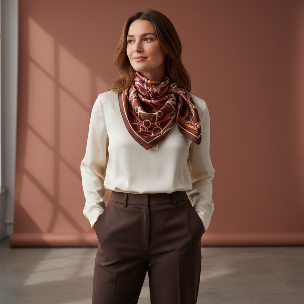 Heritage Ride 90 Twill Silk Scarf