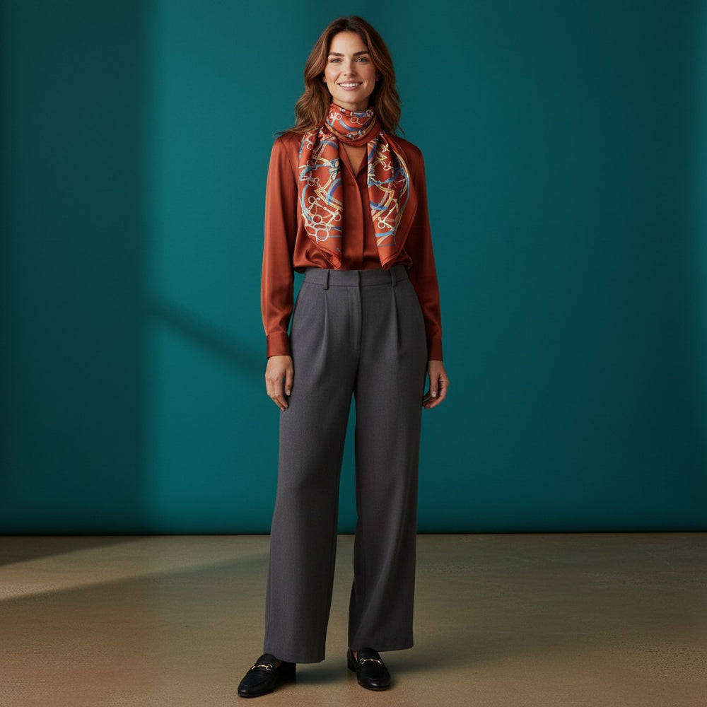 Heritage Ride 90 Twill Silk Scarf