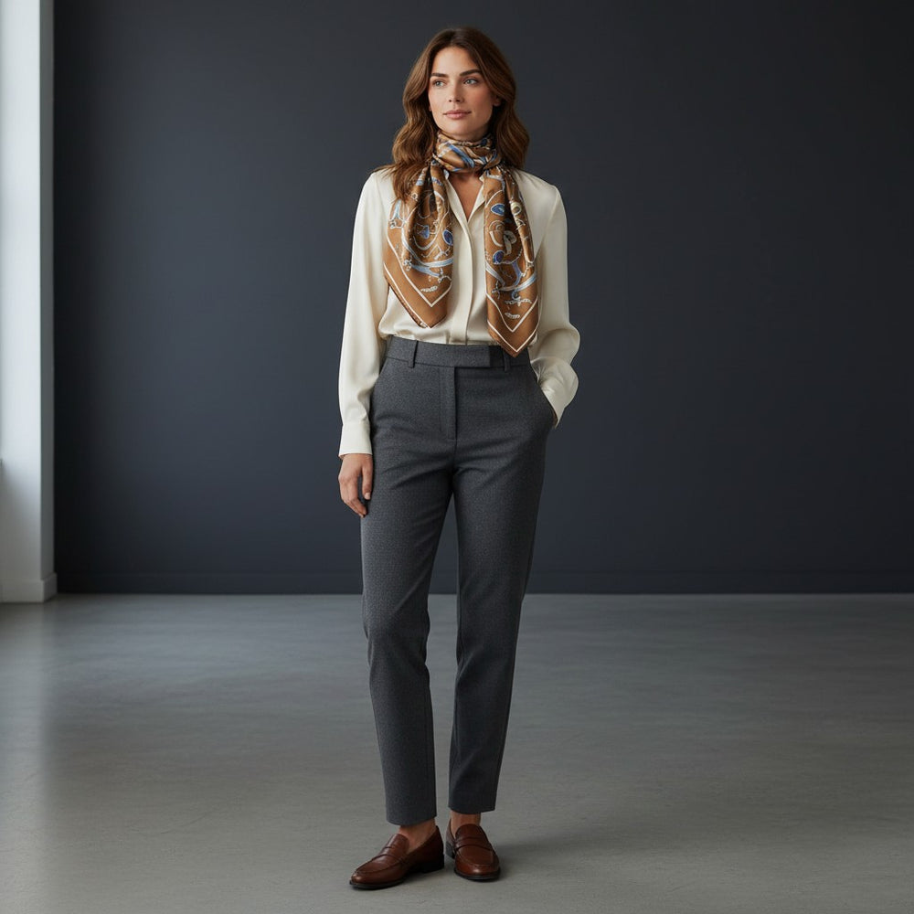 Heritage Ride 90 Twill Silk Scarf