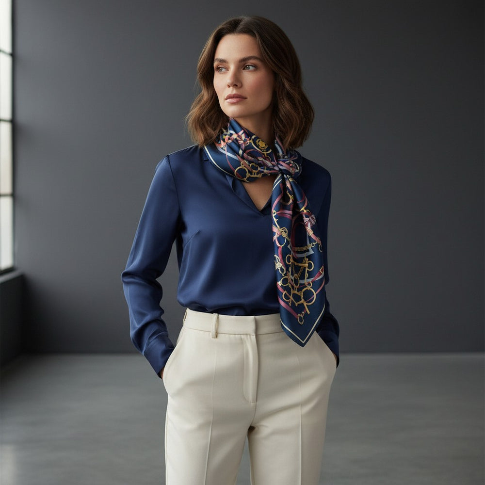 Heritage Ride 90 Twill Silk Scarf