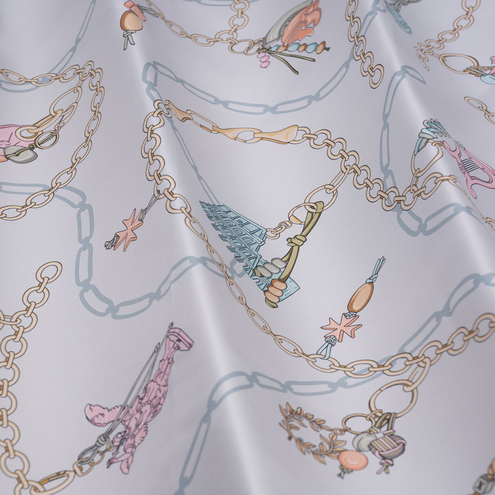 Silk Twill Scarf Roman Interlaces