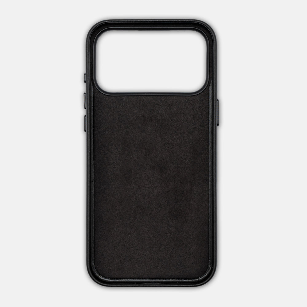 iPhone 17 Pro Max Leather Hard Case | Excellence on a Grand Scale | Black
