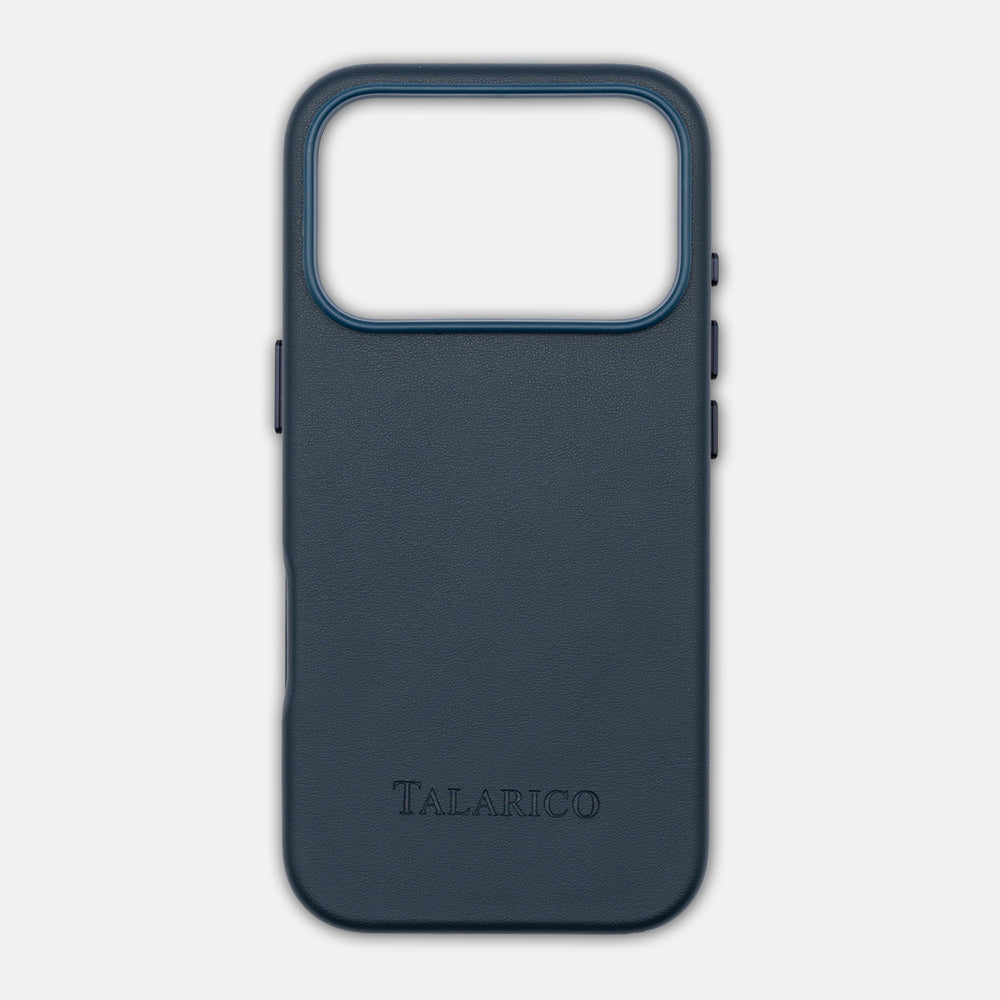Rigid Leather Case for iPhone 17 Pro | The Essence of Digital Luxury | Blue