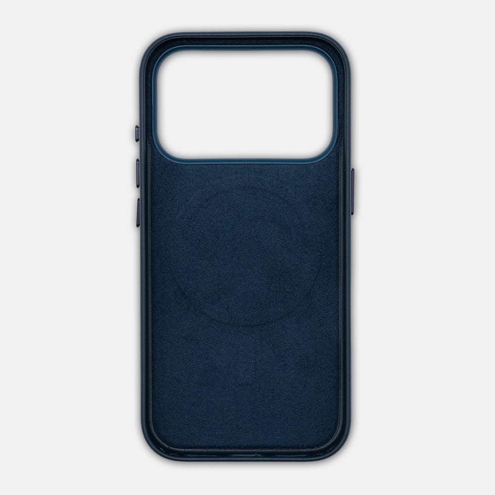 Rigid Leather Case for iPhone 17 Pro | The Essence of Digital Luxury | Blue