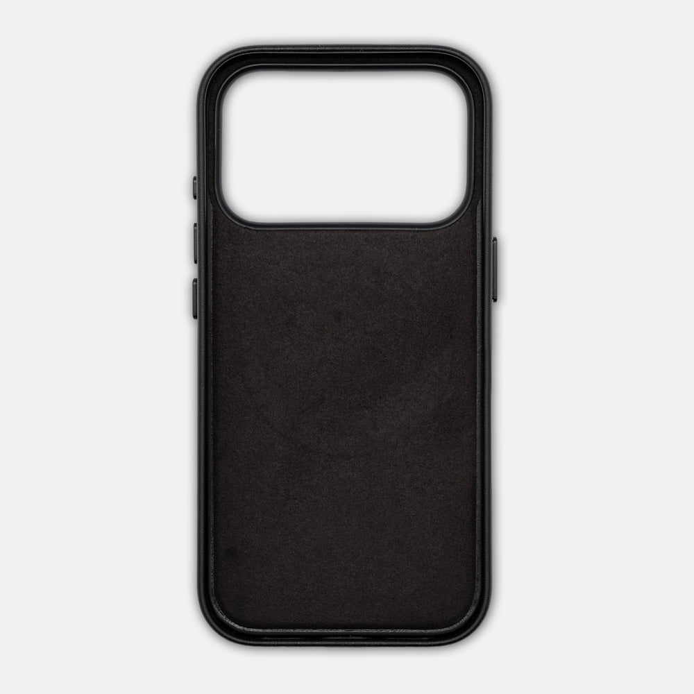 iPhone 17 Pro Leather Hard Case | The Epitome of Digital Luxury | Black