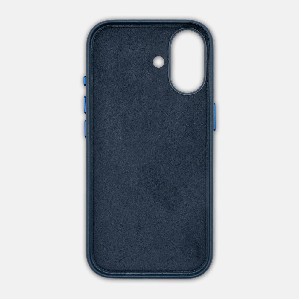 iPhone 17 Hard Leather Case | Excellence and Technology | Blue