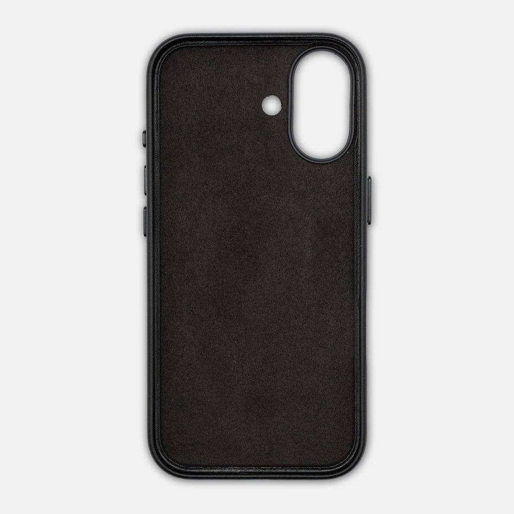 iPhone 17 Leather Hard Case | Excellence and Technology | Black