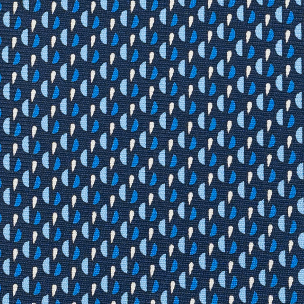 Cravatta 3 pieghe in Seta, Micro Fantasia, Blu Celeste - JA055921-1