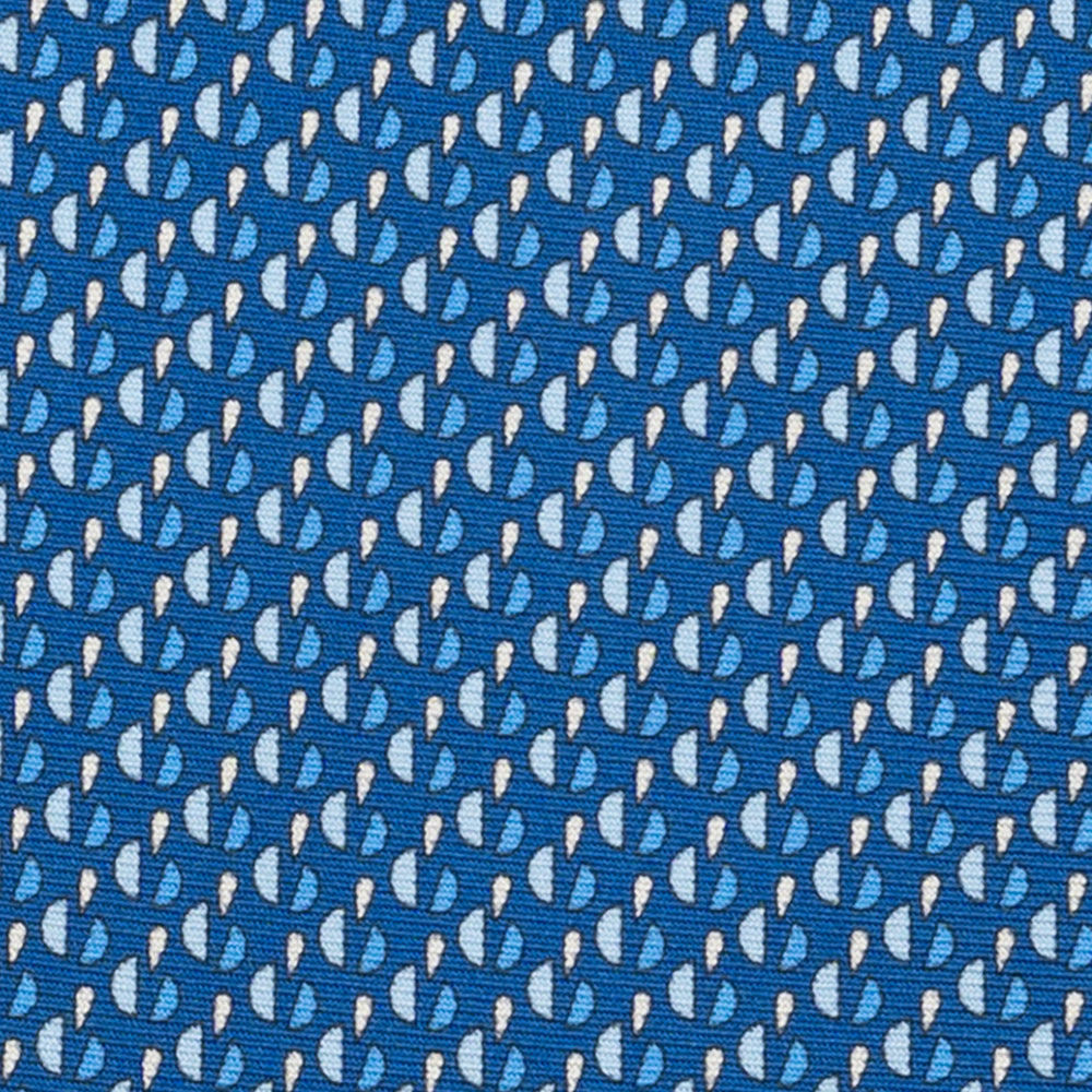 Cravatta 3 pieghe in Seta, Micro Fantasia, Azzurro - JA055921-4