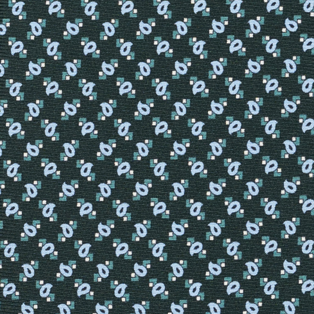 Cravatta 3 pieghe in Seta, Micro Fantasia, Verdone - JA055944-1