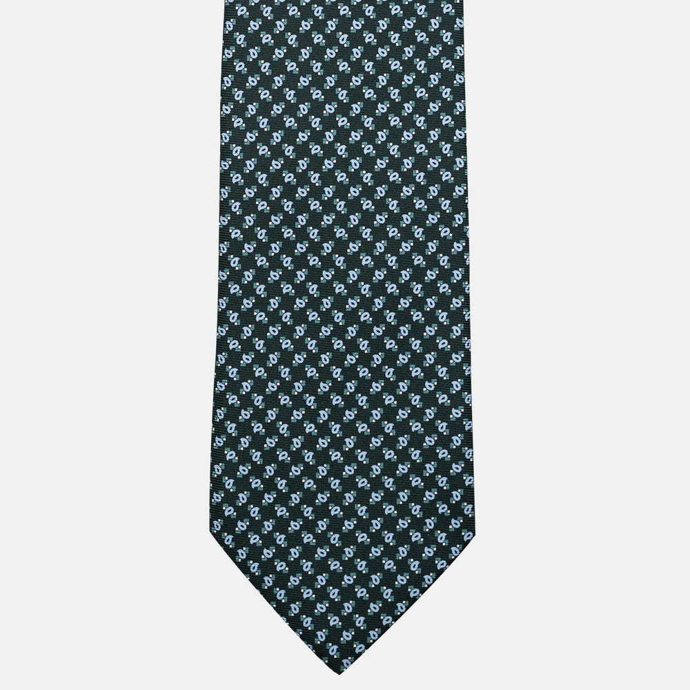 Cravatta 3 pieghe in Seta, Micro Fantasia, Verdone - JA055944-1