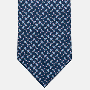 Cravatta 3 pieghe in Seta, Micro Fantasia, Azzurro Rosa - JA055944-3