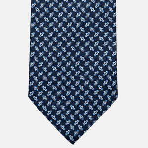 Cravatta 3 pieghe in Seta, Micro Fantasia, Blu Celeste - JA055944-5