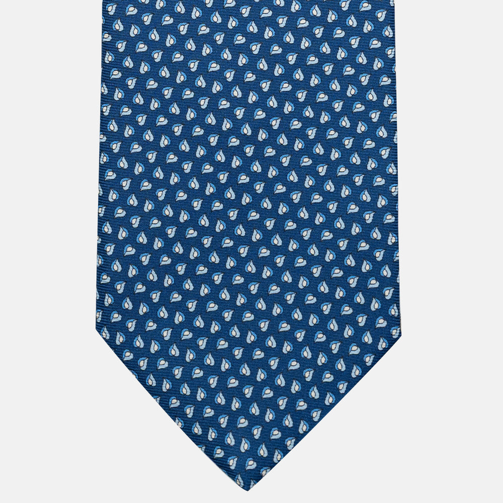 Cravatta 3 pieghe in Seta, Micro Fantasia, Azzurro Celeste - JA056125-13