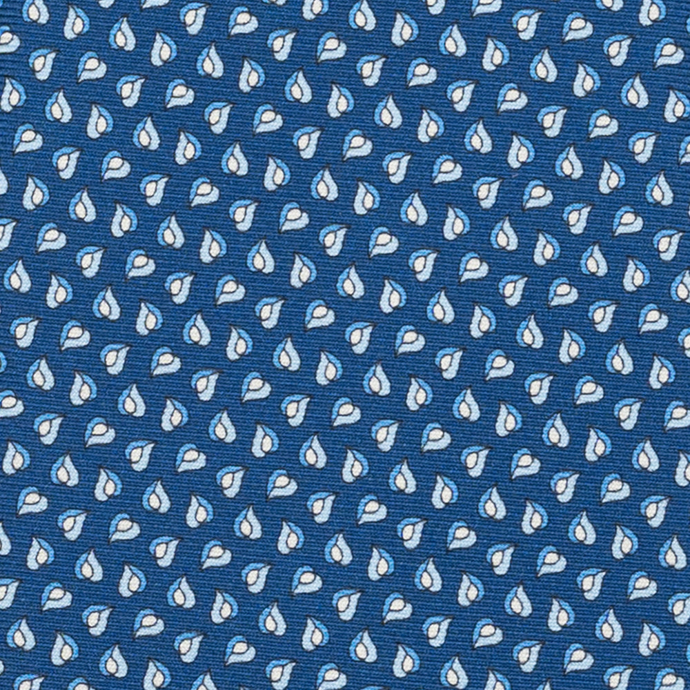 Cravatta 3 pieghe in Seta, Micro Fantasia, Azzurro Celeste - JA056125-13