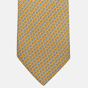 Cravatta 3 pieghe in Seta, Micro Fantasia, Giallo - JA056125-8