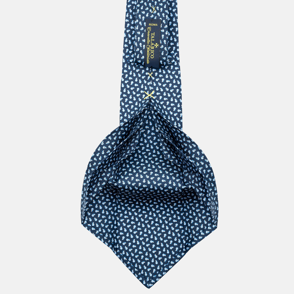 7-Fold Silk Tie in Micro Pattern in Light Blue - JA056129-12