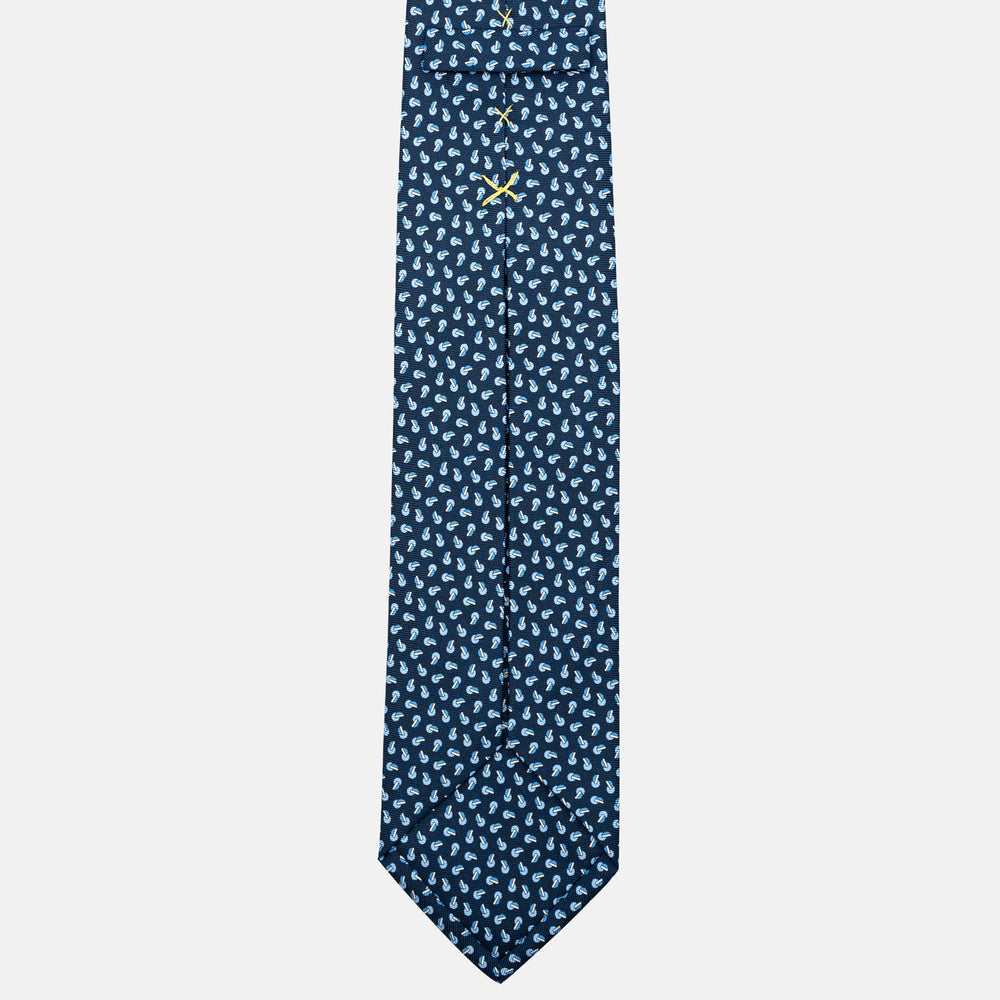 7-Fold Silk Tie in Micro Pattern in Light Blue - JA056129-12