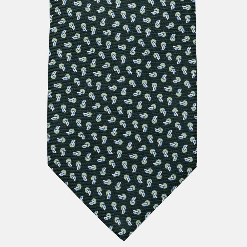 Cravatta 3 pieghe in Seta, Micro Fantasia, Verdone - JA056129-4