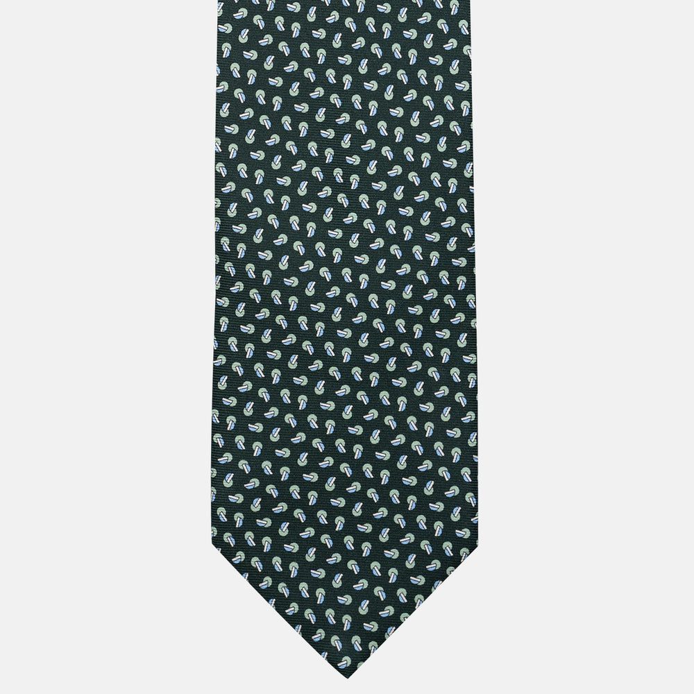 Cravatta 3 pieghe in Seta, Micro Fantasia, Verdone - JA056129-4