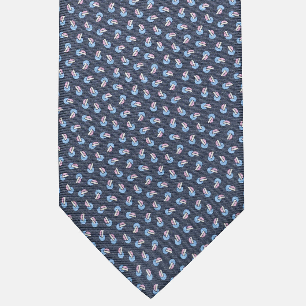 Cravatta 3 pieghe in Seta, Micro Fantasia, Grigio Rosa - JA056129-5