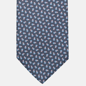 Cravatta 3 pieghe in Seta, Micro Fantasia, Grigio Rosa - JA056129-5