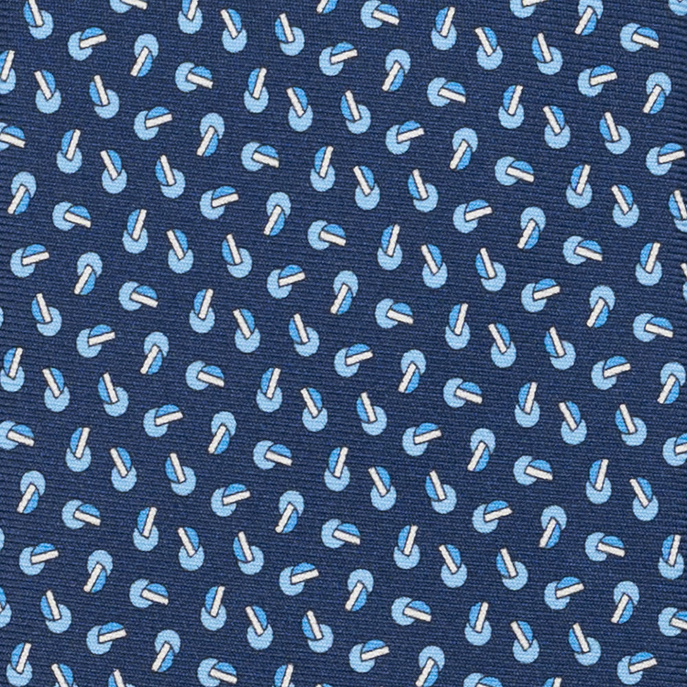 Cravatta 3 pieghe in Seta, Micro Fantasia, Azzurro Celeste - JA056129-9