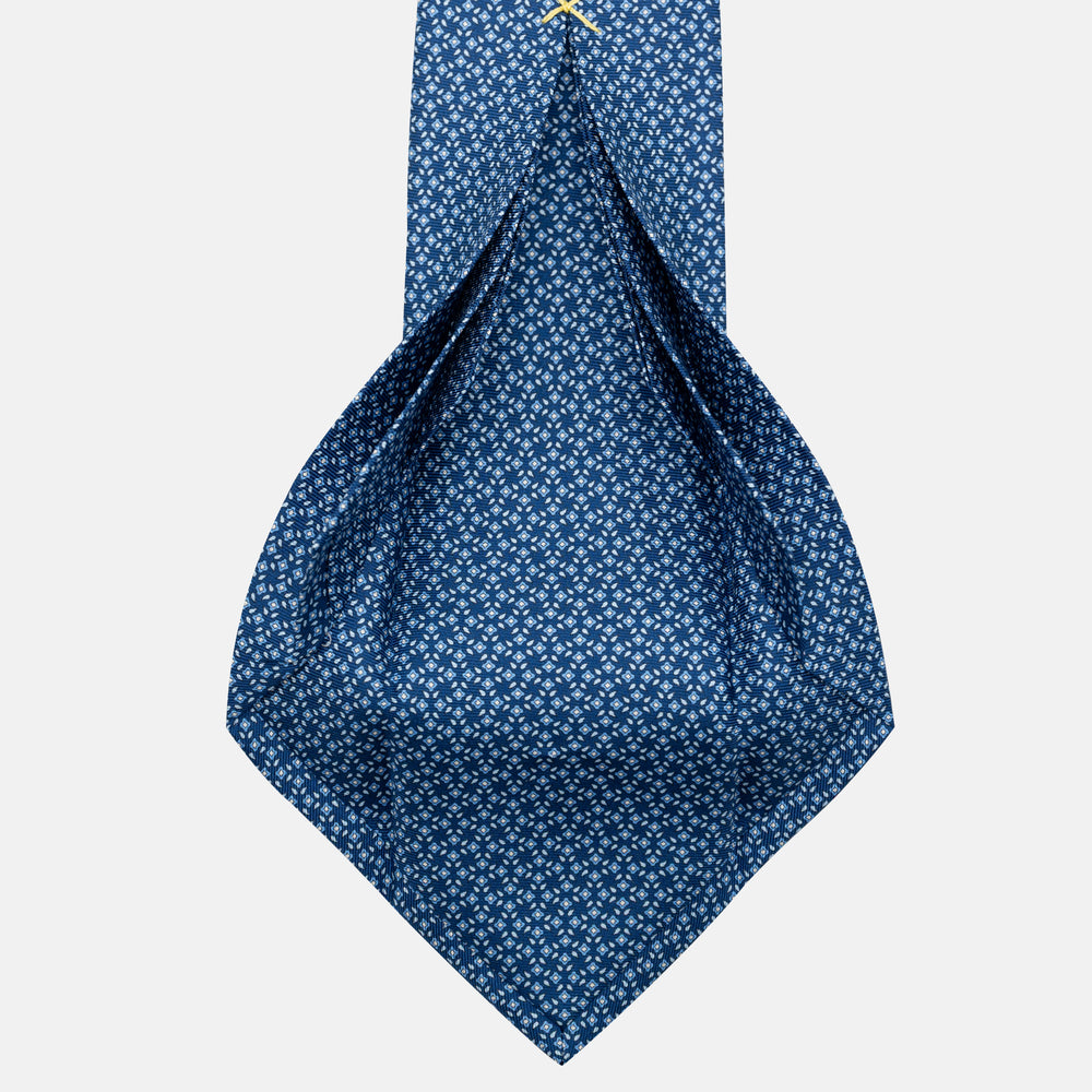 7-fold silk tie with floral pattern in light blue JA056130-9