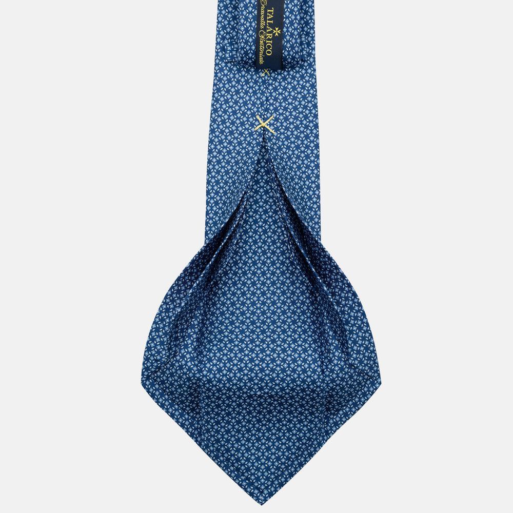 7-fold silk tie with floral pattern in light blue JA056130-9