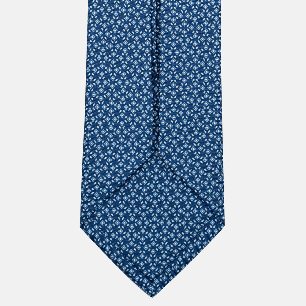 7-fold silk tie with floral pattern in light blue JA056130-9