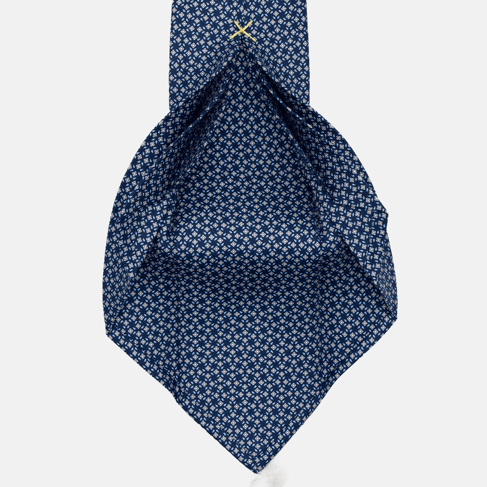 JC056339-6 Red Horseshoe Pattern 7-Fold Silk Tie