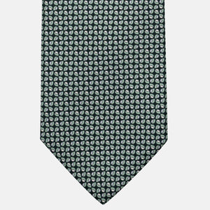 Cravatta 3 pieghe in Seta, Fantasia Geometrica, Verdone - JA056132-5