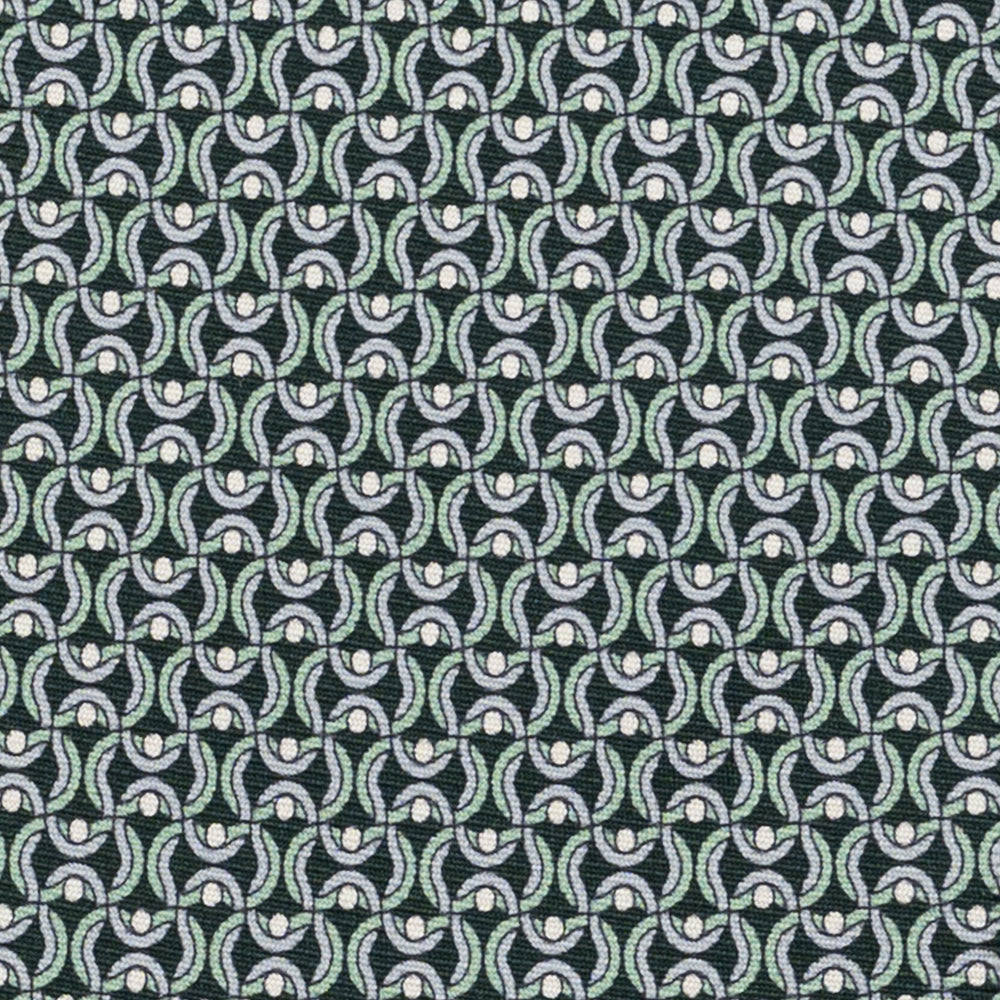 Cravatta 3 pieghe in Seta, Fantasia Geometrica, Verdone - JA056334-2