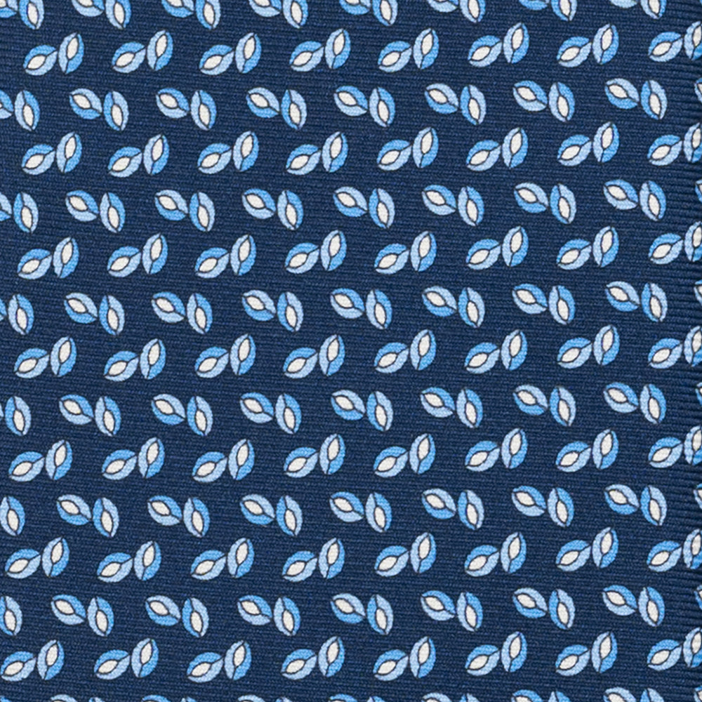 Cravatta 3 pieghe in Seta, Micro Fantasia, Blu Celeste - JA056336-11