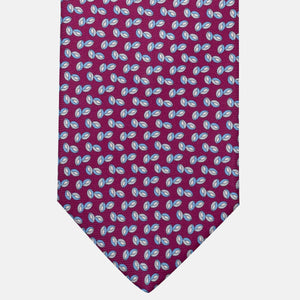 Cravatta 3 pieghe in Seta, Micro Fantasia, Magenta - JA056336-12